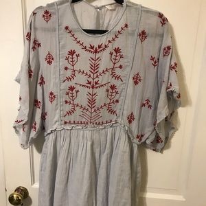 Zara blue and red tunic dress